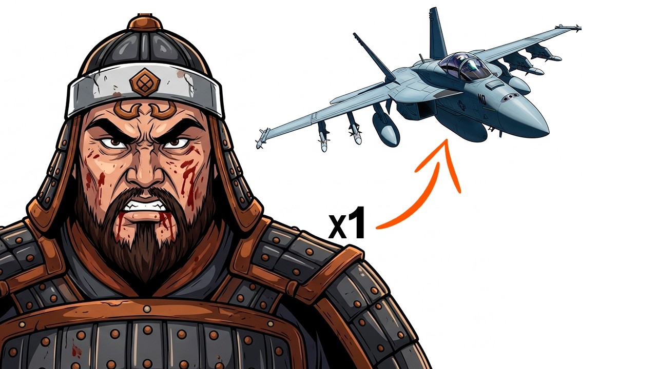 E SE Um ÚNICO F/A-18 ENFRENTASSE 40 MIL GUERREIROS DE GENGHIS KHAN? O RESULTADO É ASSUSTADOR