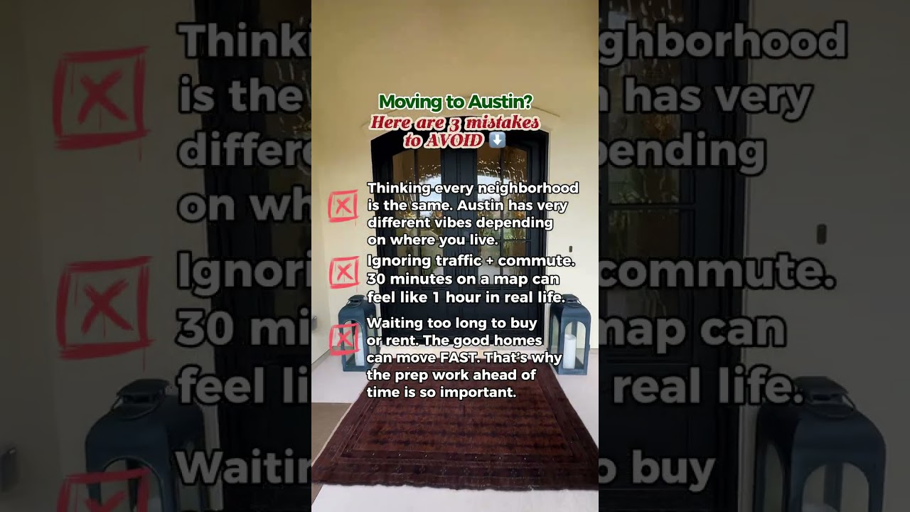 Avoid These 3 Common Mistakes If Your Moving to Austin in 2025 #texasrealestate