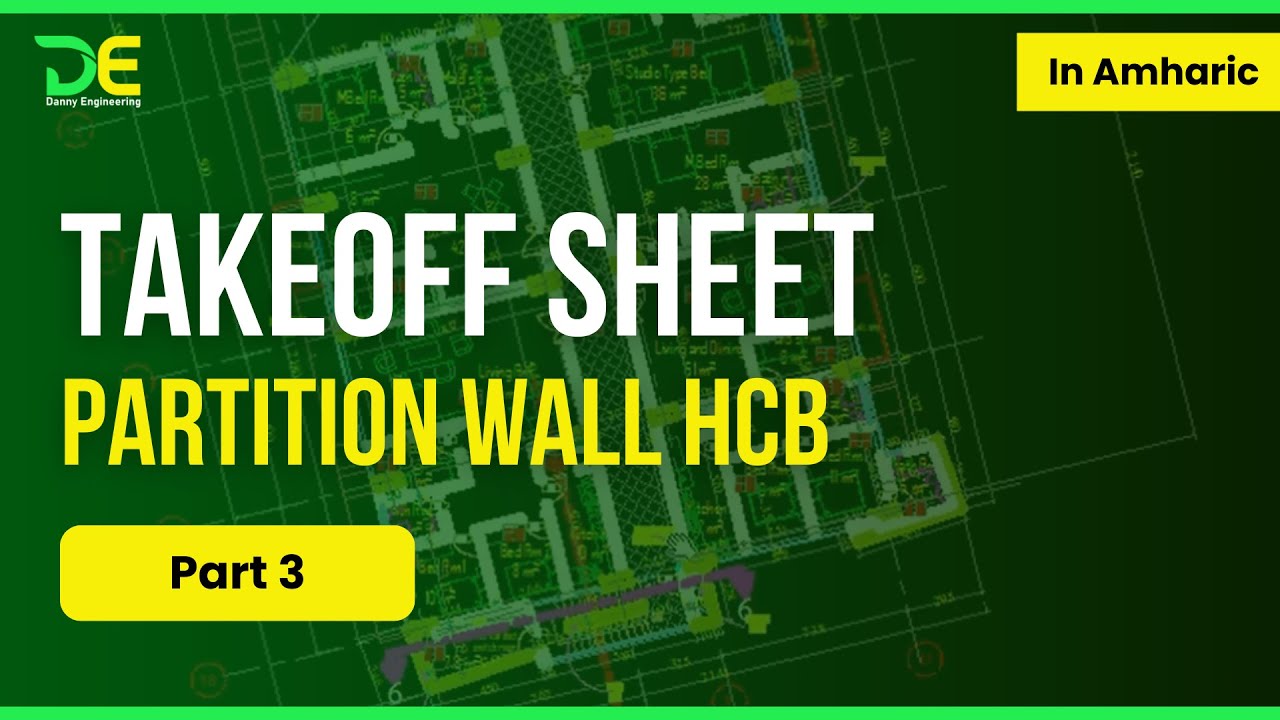 partition wall take off PART 3 | lightweight concrete (HCB)