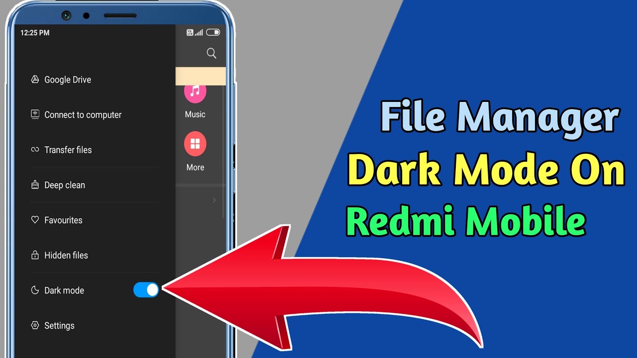 How to Dark Mode On File Manager in Redmi mobile | File Manager Dark Mode On Redmi Mobile