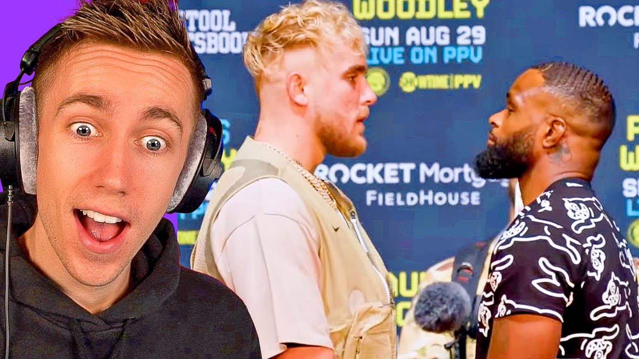 LIVE REACTION TO JAKE PAUL vs TYRON WOODLEY PRESS CONFERENCE & FACE-OFF