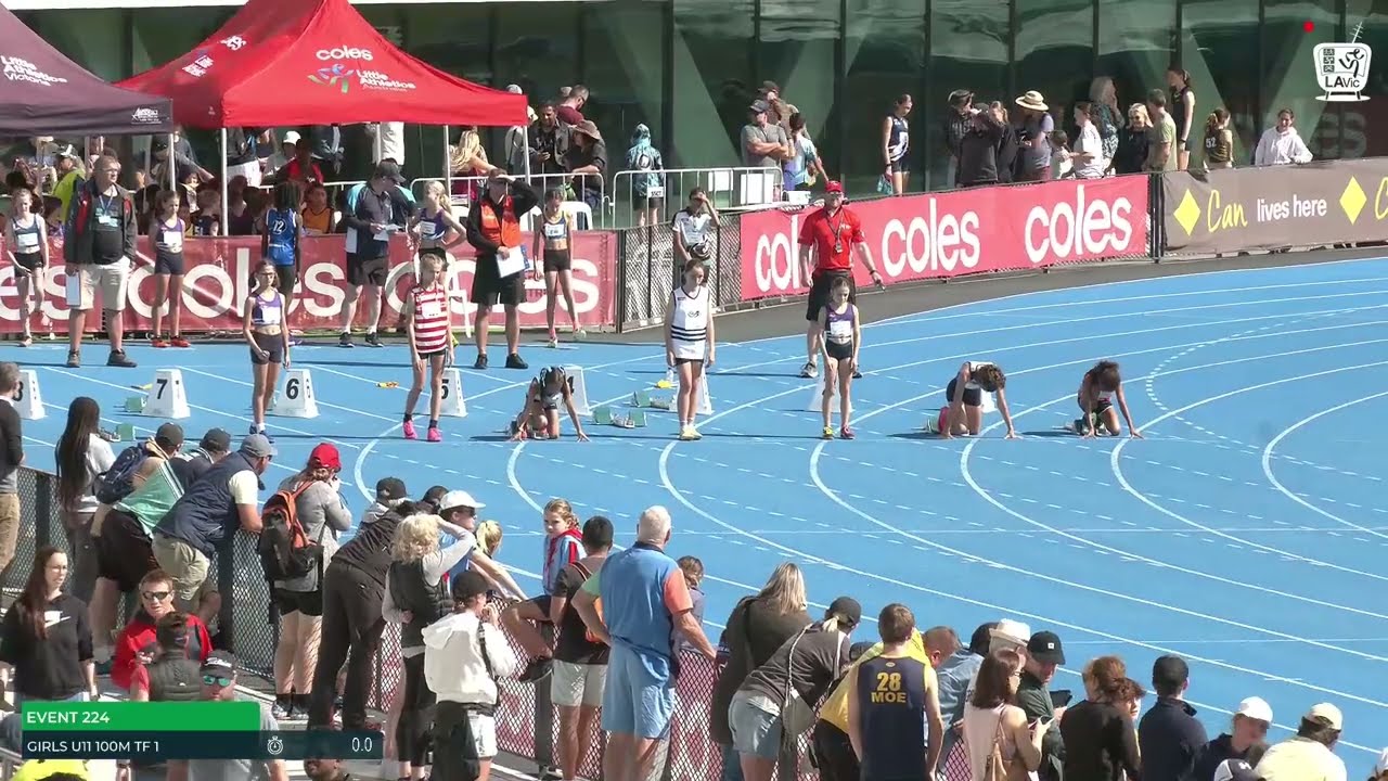 Girls U11 100m Timed Final 1: 2022/23 State Track and Field Championships