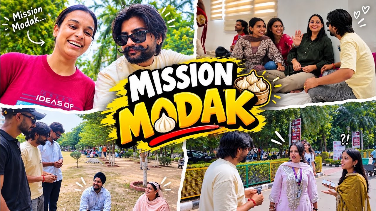 Mission Modak 🥟😹 | CGC UNIVERSITY MOHALI | Aakash Rana | Viralhood 
