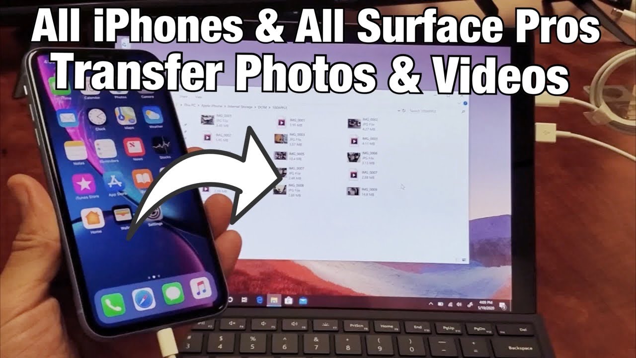 Все iPhone: как перенести фотографии и видео на любой Microsoft Surface Pro с помощью кабеля