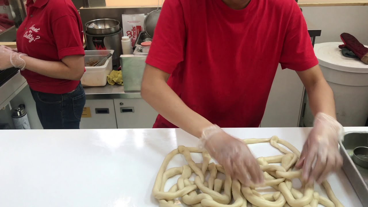 How the Pretzels are made at Mr. Pretzels