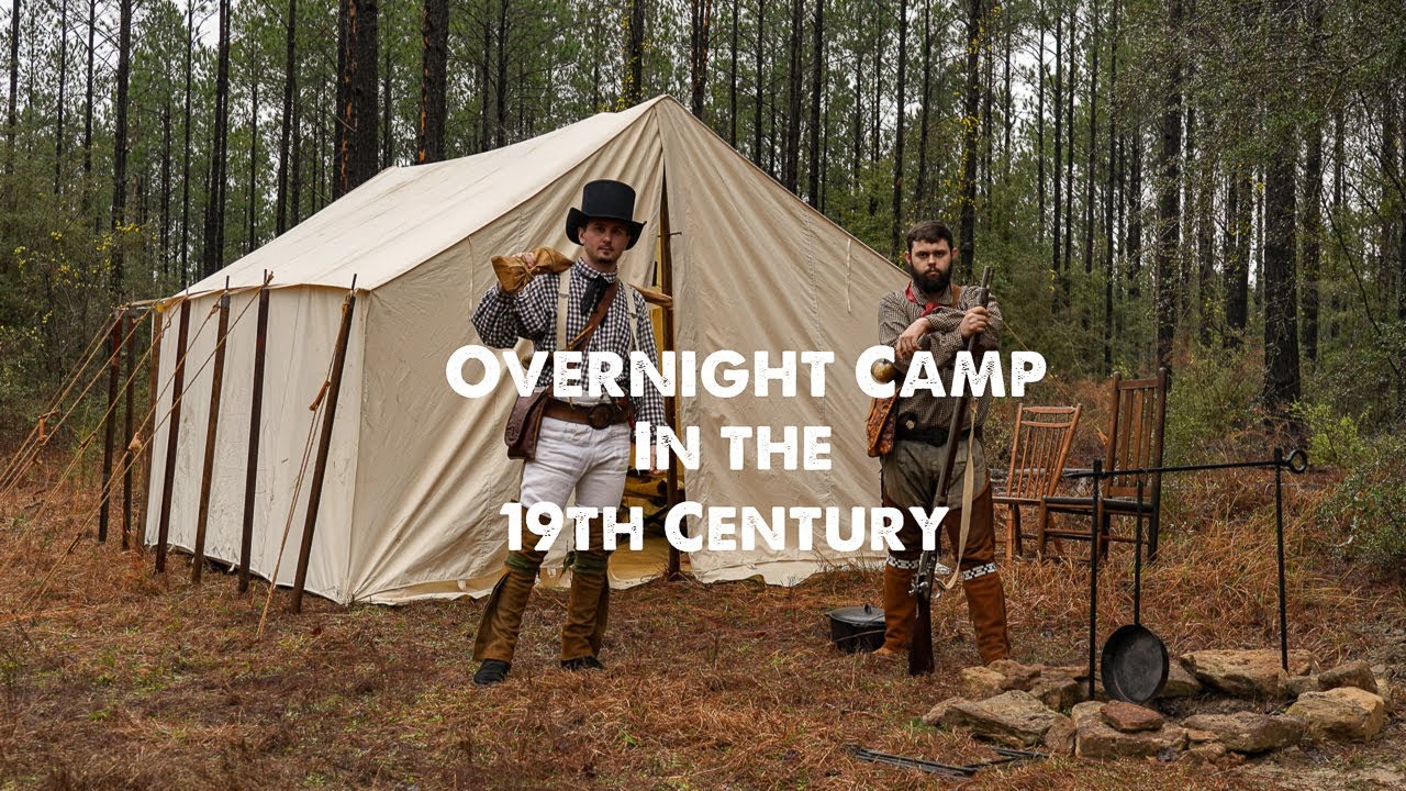 Overnight Camp in the early 19th Century - Cooking and Fire Building in a Rain Storm??