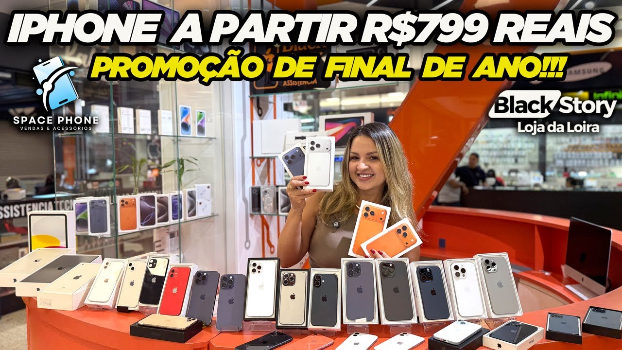 IPHONE A PARTIR R$799 REAIS! PROMOÇÃO FINAL DE ANO - BLACK STORY/ SPACE PHONE