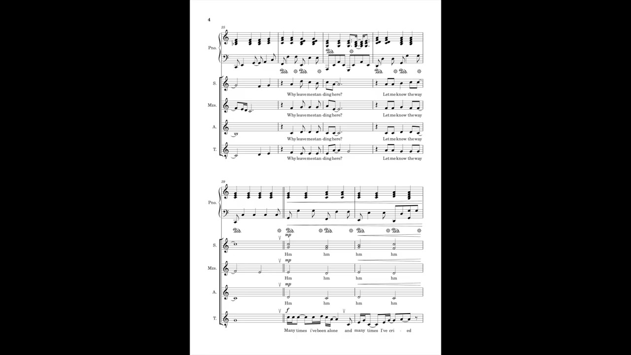 The Long & Winding Road (SATB choir) Arranged by Meg Hirata