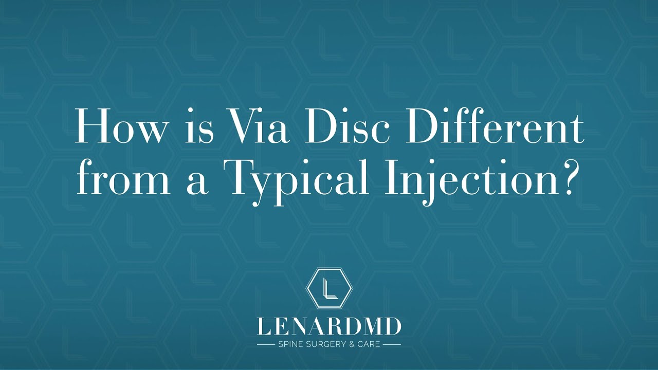 How is Via Disc Different from a Typical Injection?