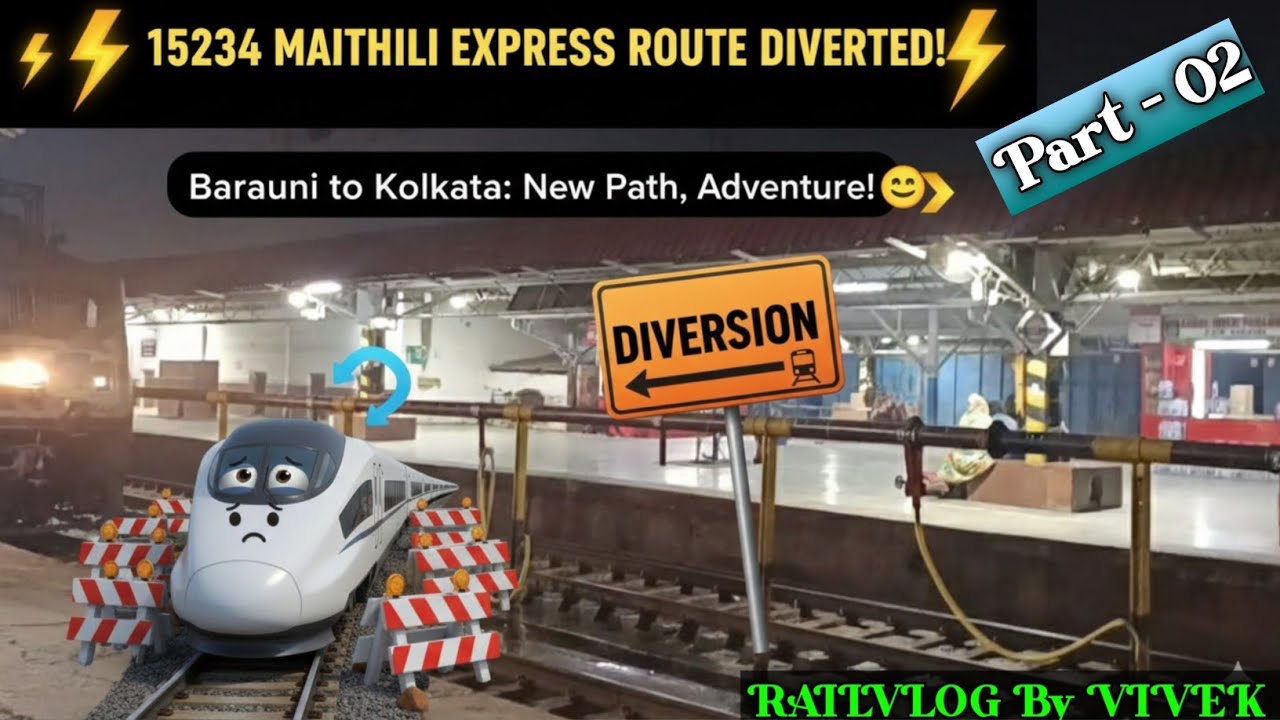 Barauni to Kolkata | Maithili express ✅ 15234  | Route  diverted #railvlogbyvivek #15234mithliexpres
