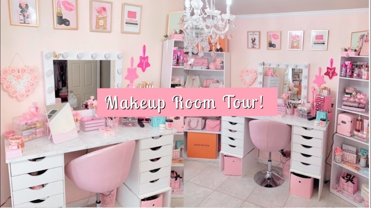 My Girly Makeup Room Tour 2020!