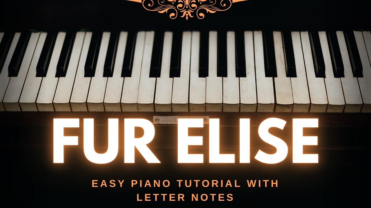 FUR ELISE - EASY PIANO TUTORIAL WITH LETTER NOTES