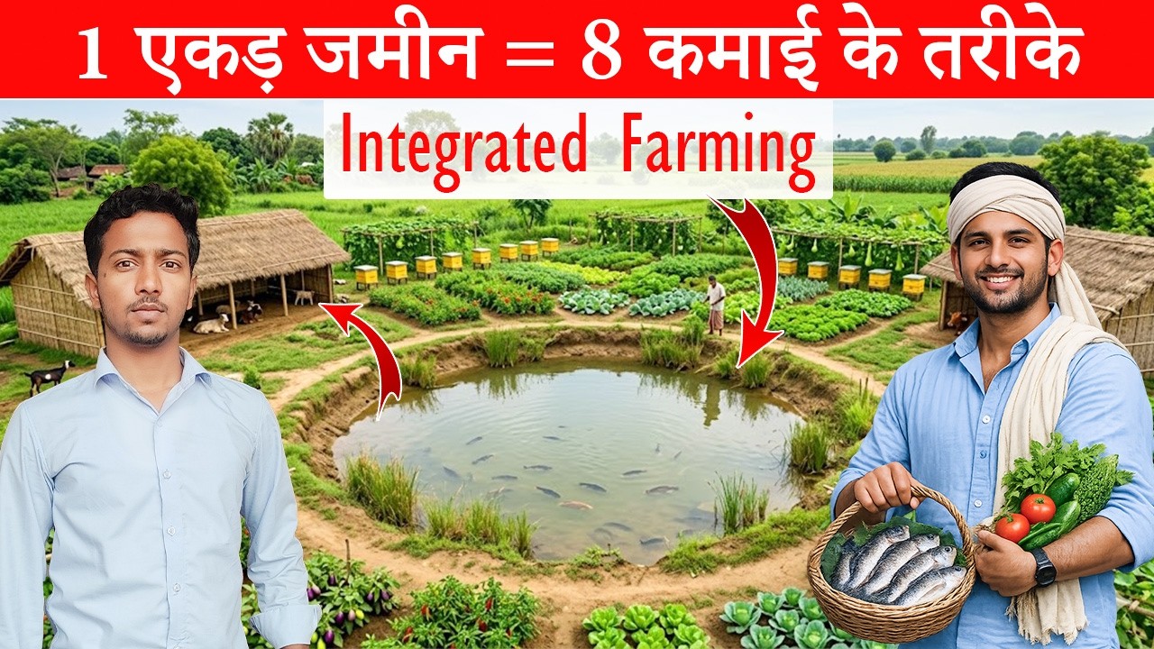 सिर्फ 1 एकड़ जमीन और 8 तरह की कमाई! जानिए पूरा फार्मिंग प्लान || Integrated Farming Model