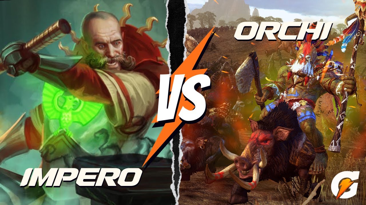 Impero vs Orchi - Disfida di Myrmidia - round 1 - WARHAMMER 3 - multyplayer