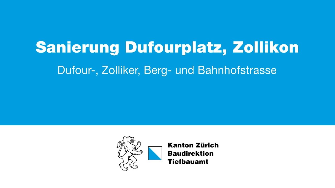Zollikon: Sanierung Dufourplatz Verkehrsführung