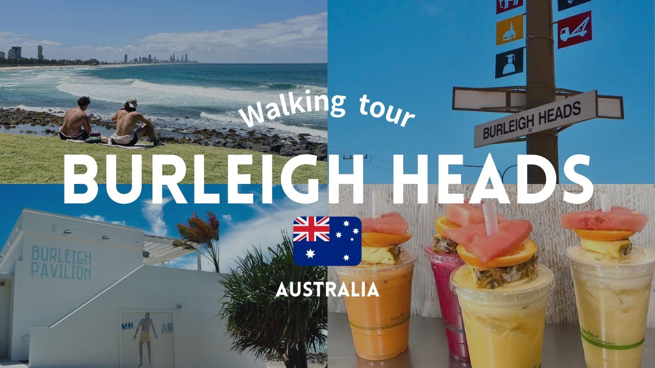 Vlog バーレイヘッズの美しいビーチを散歩｜ゴールドコーストの絶景【街歩き・観光】Burleigh Heads, Gold Coast, Australia walking tour