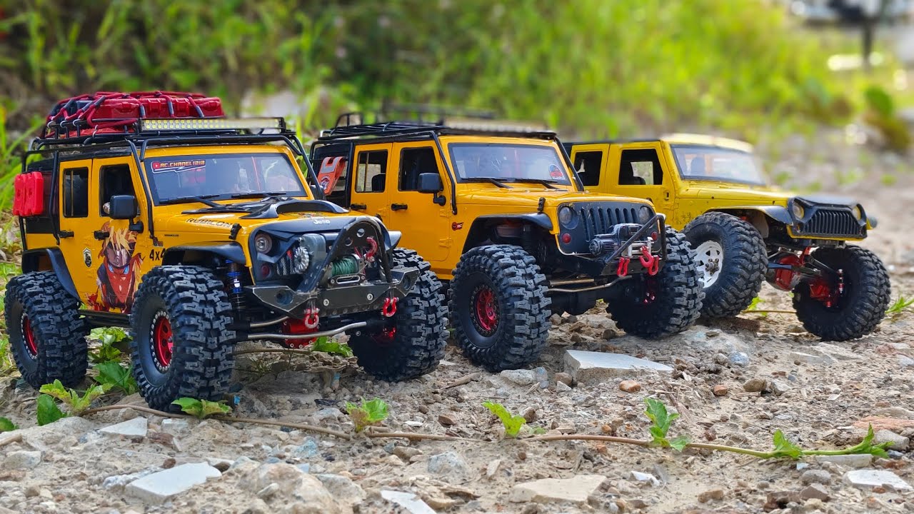 Offroad pagi jeep Rubicon 1/10 scale Di Folder air hitam samarinda 
