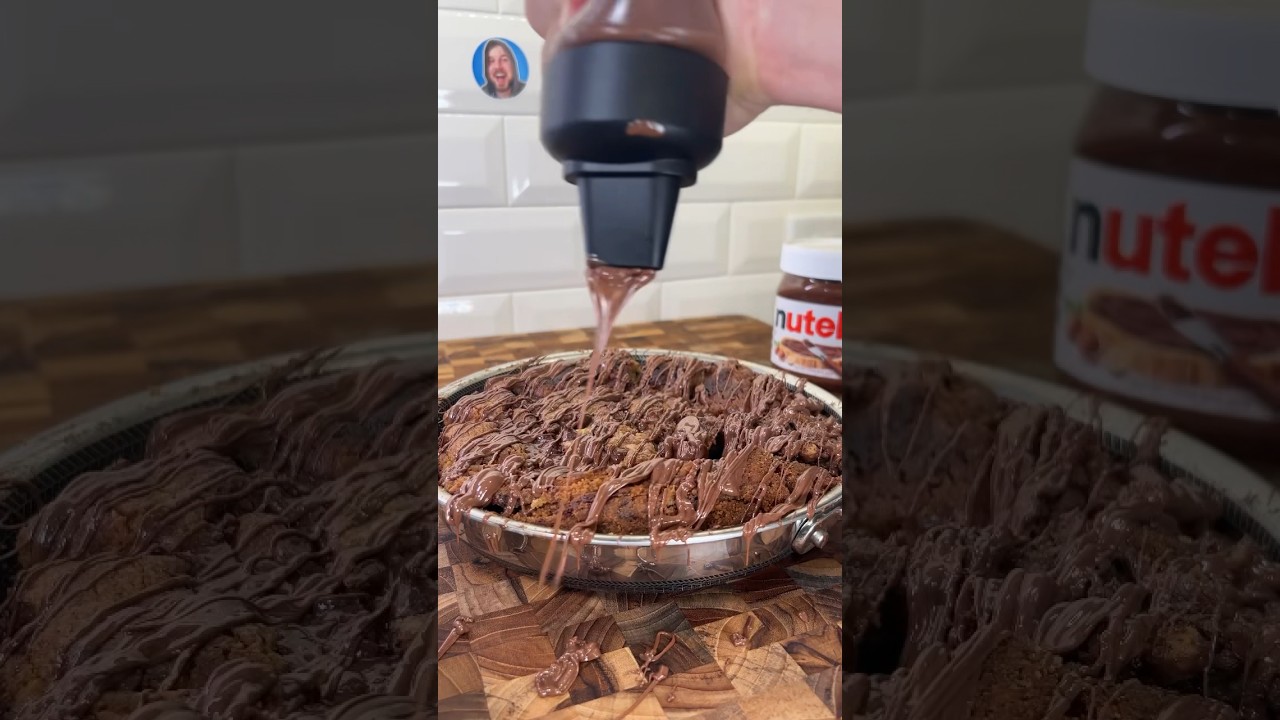 Nutella cookie pie 🥧 #shorts