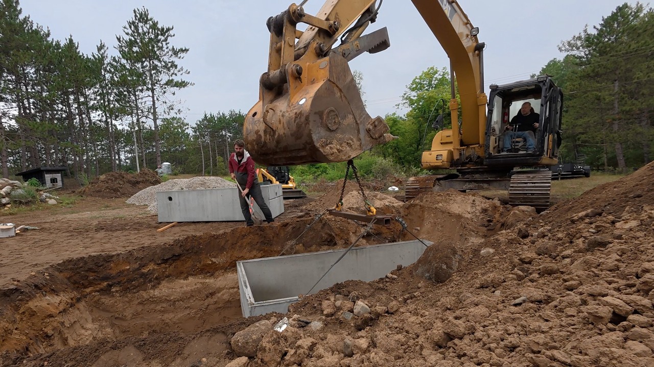 Septic Tanks and trenching Power to the Barn at our new build!