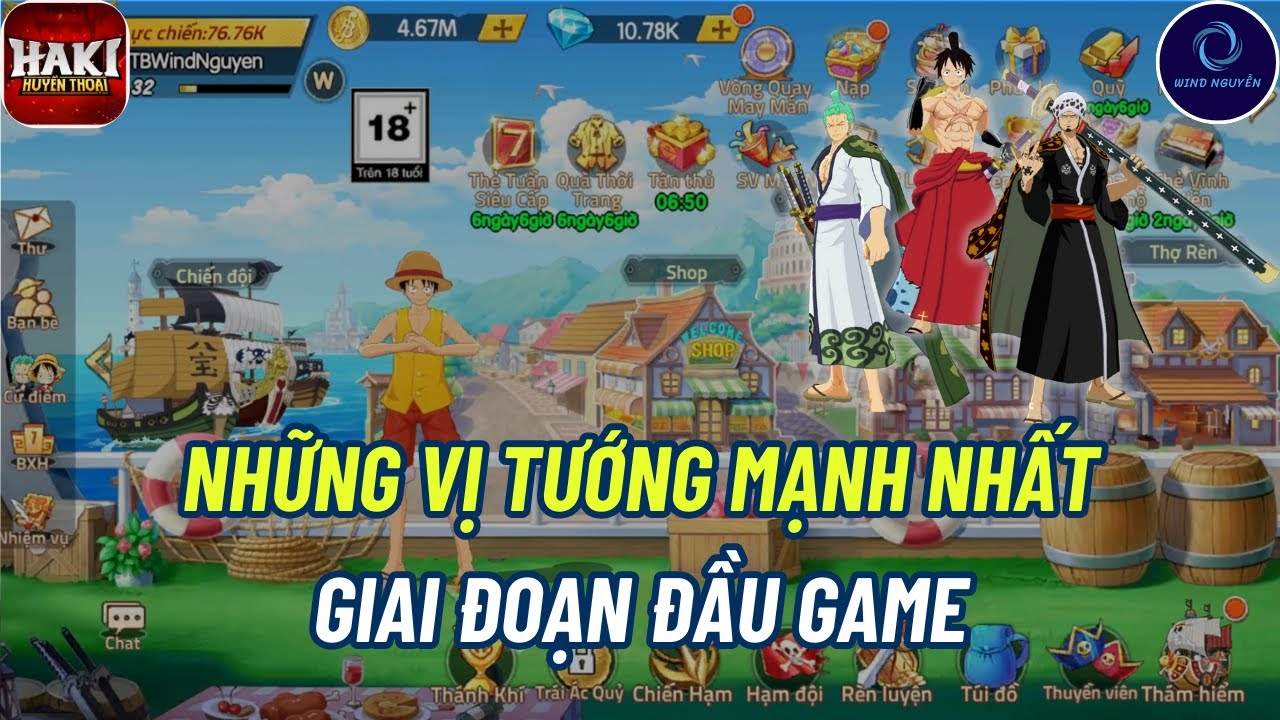 Haki Huyền Thoại #4 - HƯỚNG DẪN TÂN THỦ - NHỮNG VỊ TƯỚNG MẠNH NHẤT GIAI ĐOẠN ĐẦU GAME