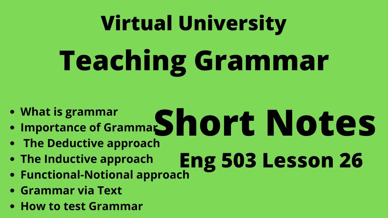 ENG 503 Lesson 26 Grammar Hindi and Urdu (descriptive and prescriptive grammar)