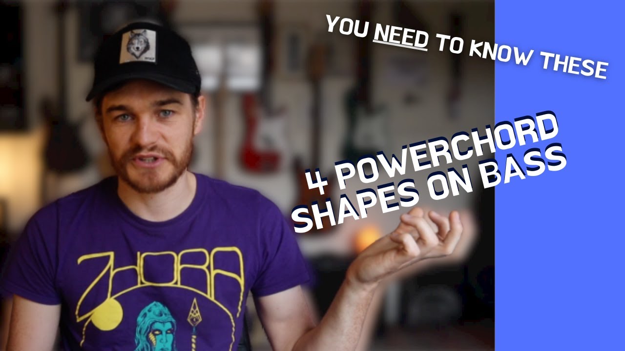 The 4 most useful powerchord shapes for bass