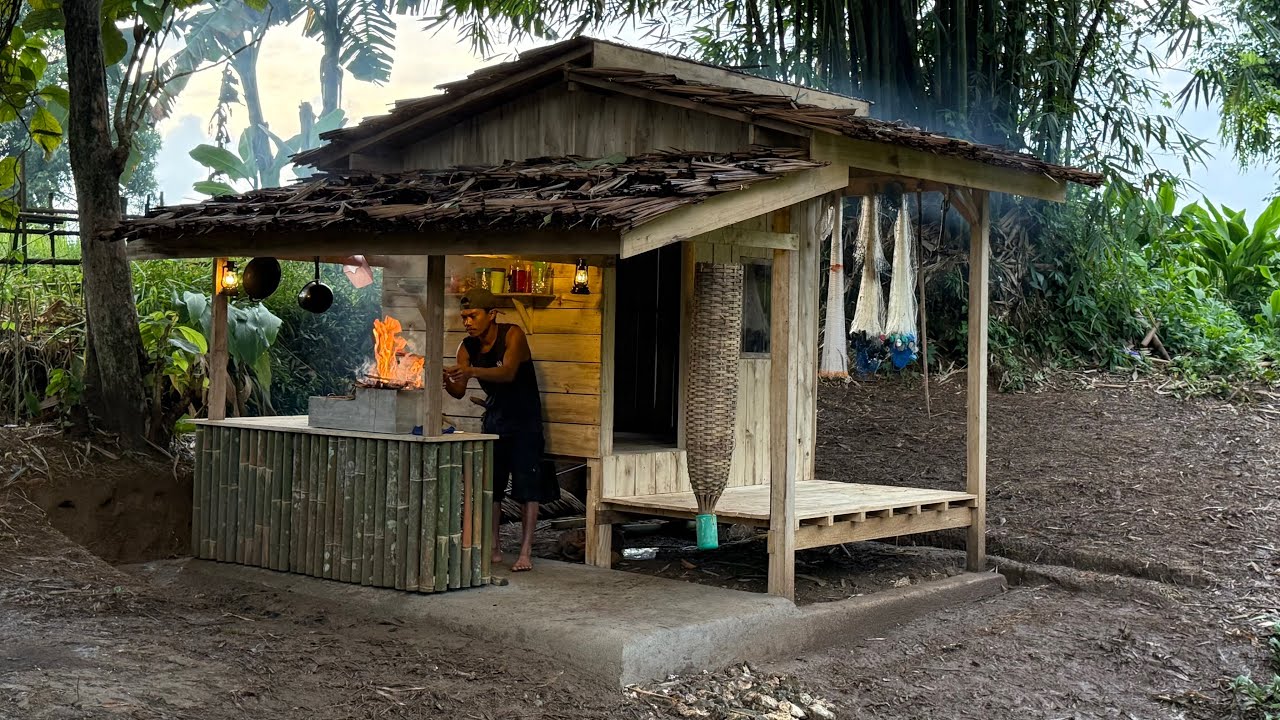 21 hari berpetualang dan membangun rumah kebun yang nyaman di tepi sungai | acoz petualang 