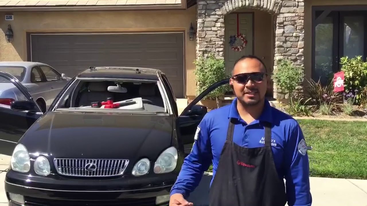 My technique on transferring Lexus rear view mirror bracket by Alfredo’s Auto Glass.