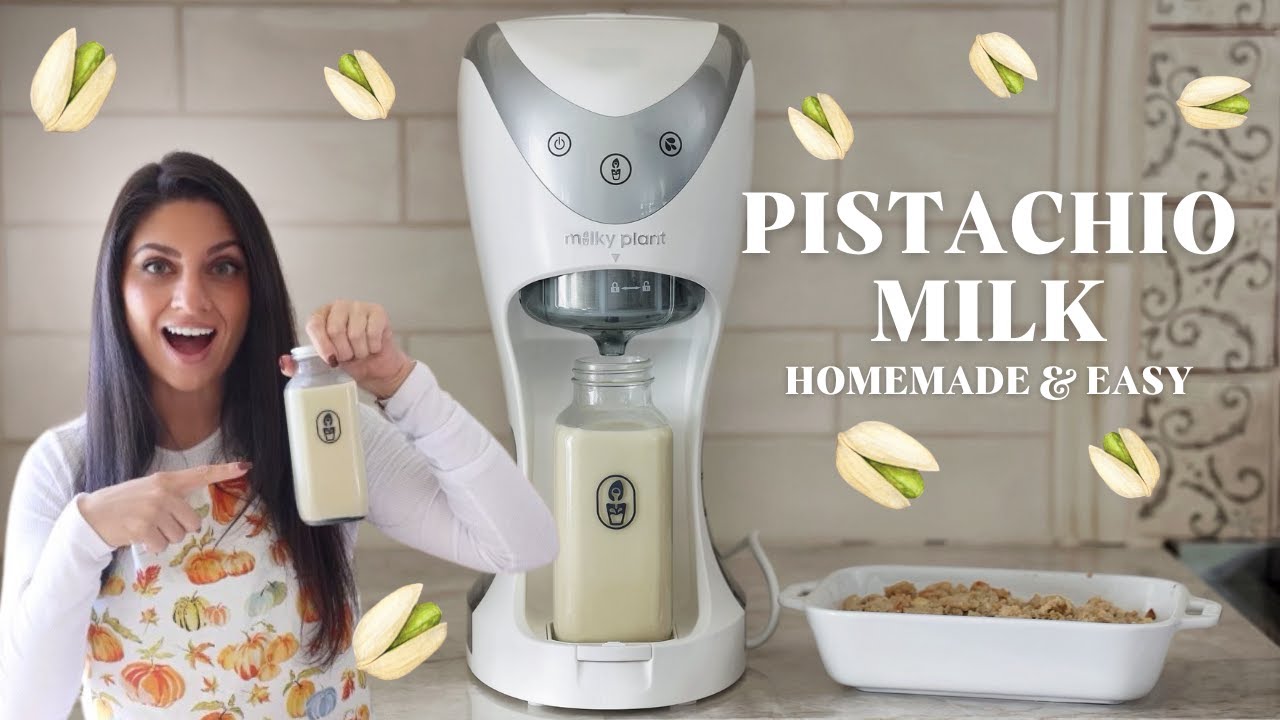 Making Pistachio Milk for the *First* Time! [Homemade with Milky Plant Machine]
