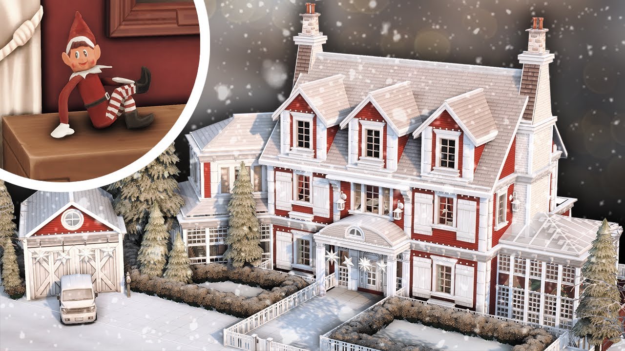 The Sims 4 Xmas Family Home with ANIMATED ELF ON A SHELF!