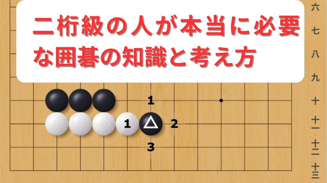【対象：囲碁20級～5級程度】「二桁級の人が本当に必要な囲碁の知識と考え方」