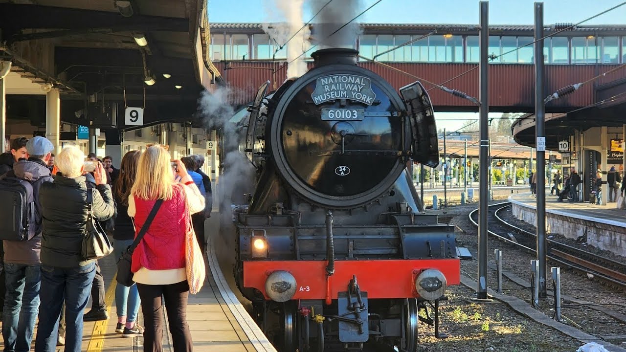 NRM 60103 'Flying Scotsman' Obbliterates York Working 5Z88 17/3/25
