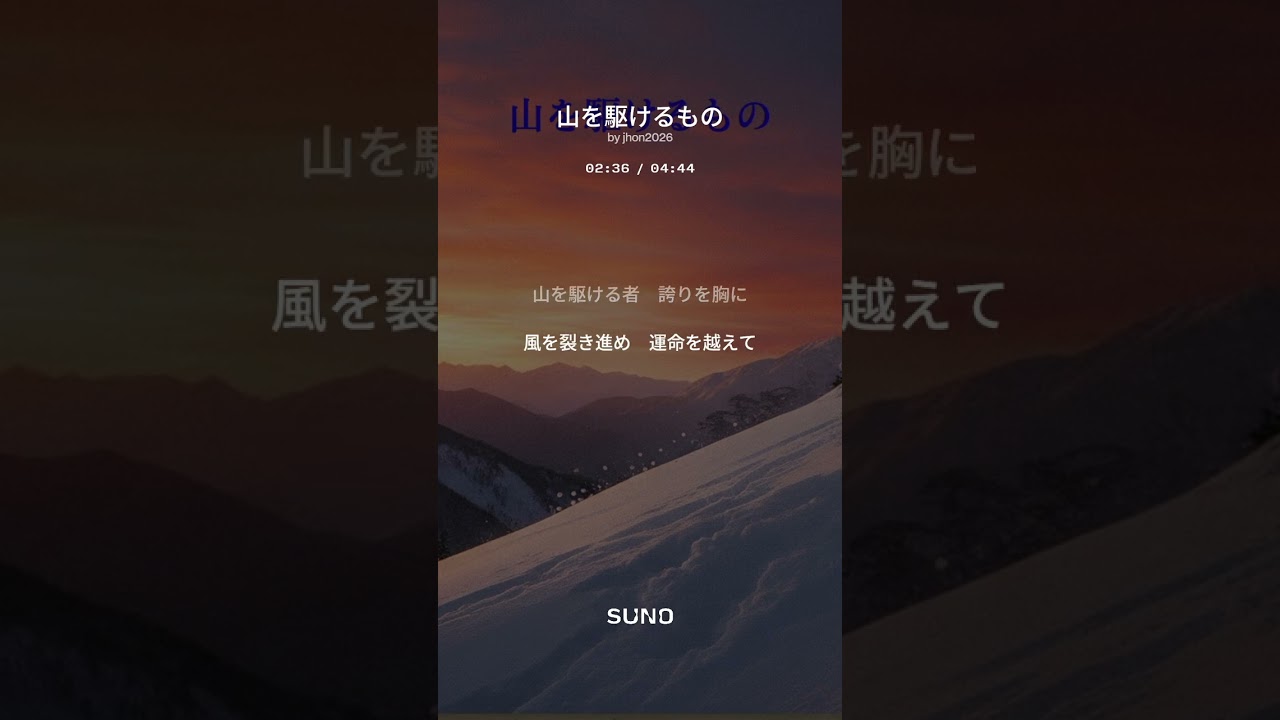 山を駆けるもの