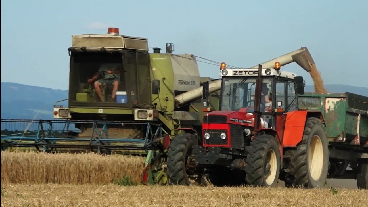 2x Fortschritt E 514 a Zetor 16245 ZTS                žně u soukromníka