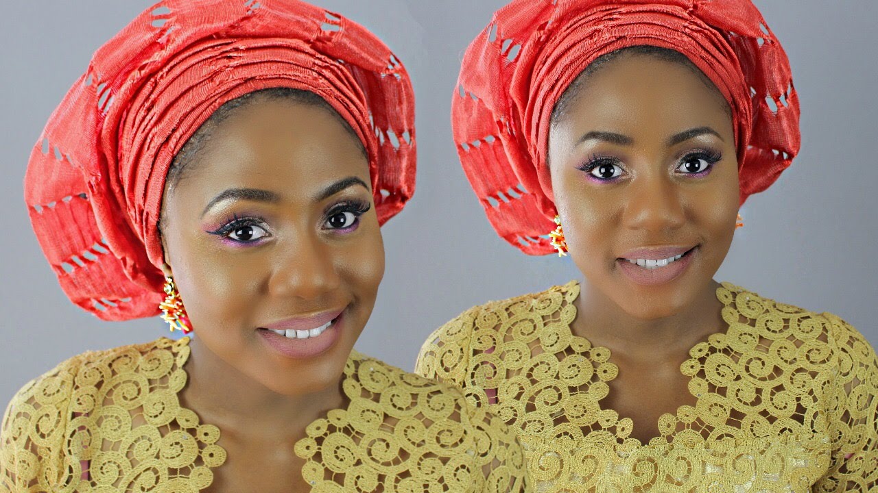 GELE TUTORIAL || How To Tie Small Gele (ASO-OKE) Nigerian Wedding Guest.
