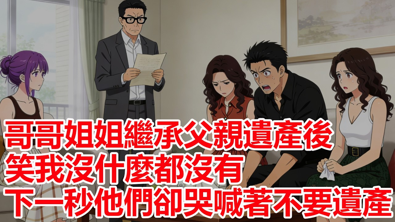 律師宣讀父親的遺囑時，財產沒有我的份，全家人都笑了，可下一秒，他們都哭著不想繼承遺產.....