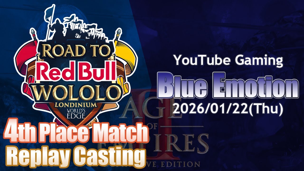 [AoE2]Red Bull Wololo:Londinium Qualifier - 4th Place Match[Blue Emotion #26/01/22]