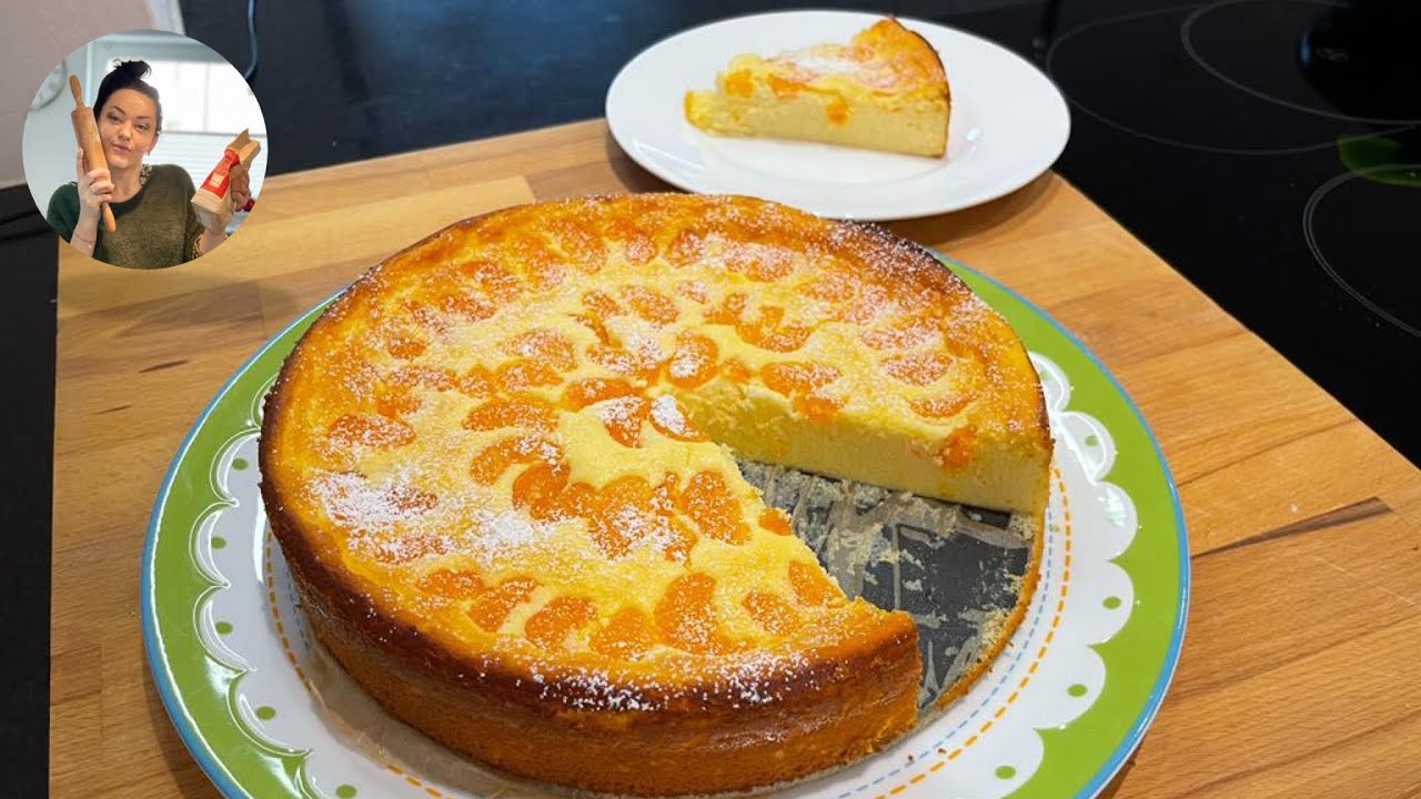 Mandarinen Käsekuchen ohne Boden / Schneller Käsekuchen mit Mandarinen ohne Mehl