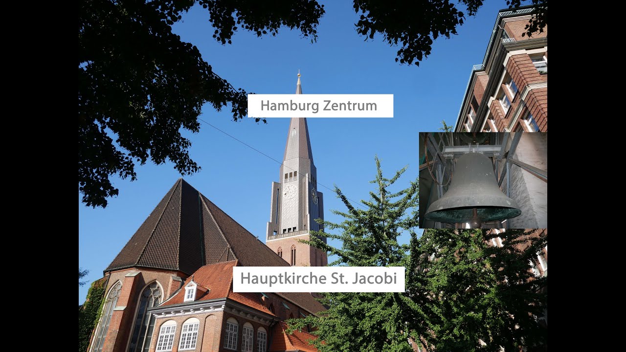 Hamburg [D.] - Die Glocken der evang. Hauptkirche St. Jacobi, Geläutepräsentation (Turmaufnahme)