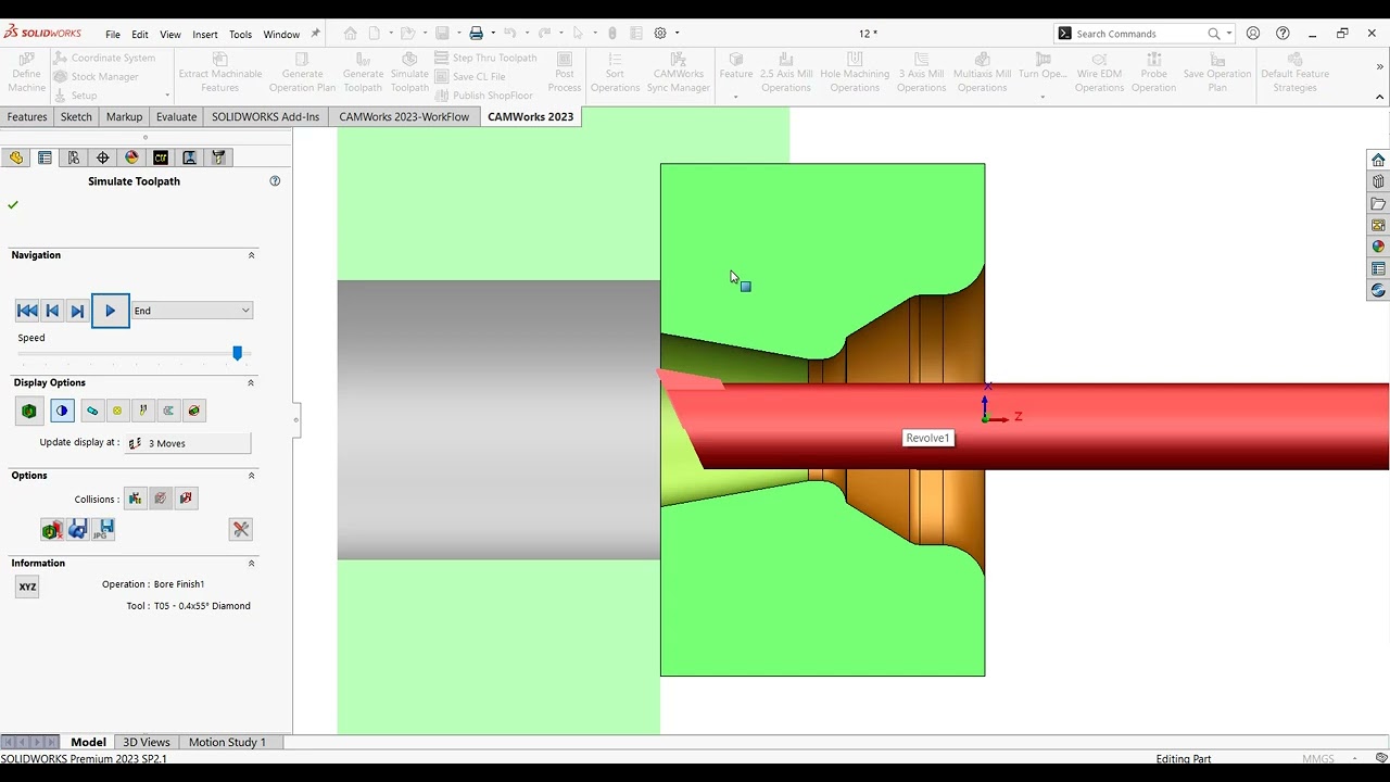 تدريب متقدم من كورس خراطة الCNC ببرنامج الكام وركس|CAMWorks advanced Turning|
