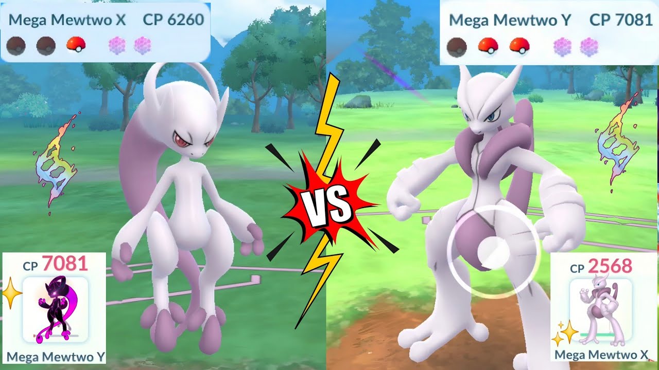 ✨️Mega Mewtwo X VS✨️Mega Mewtwo Y Level 50 Battle in Pokemon Go