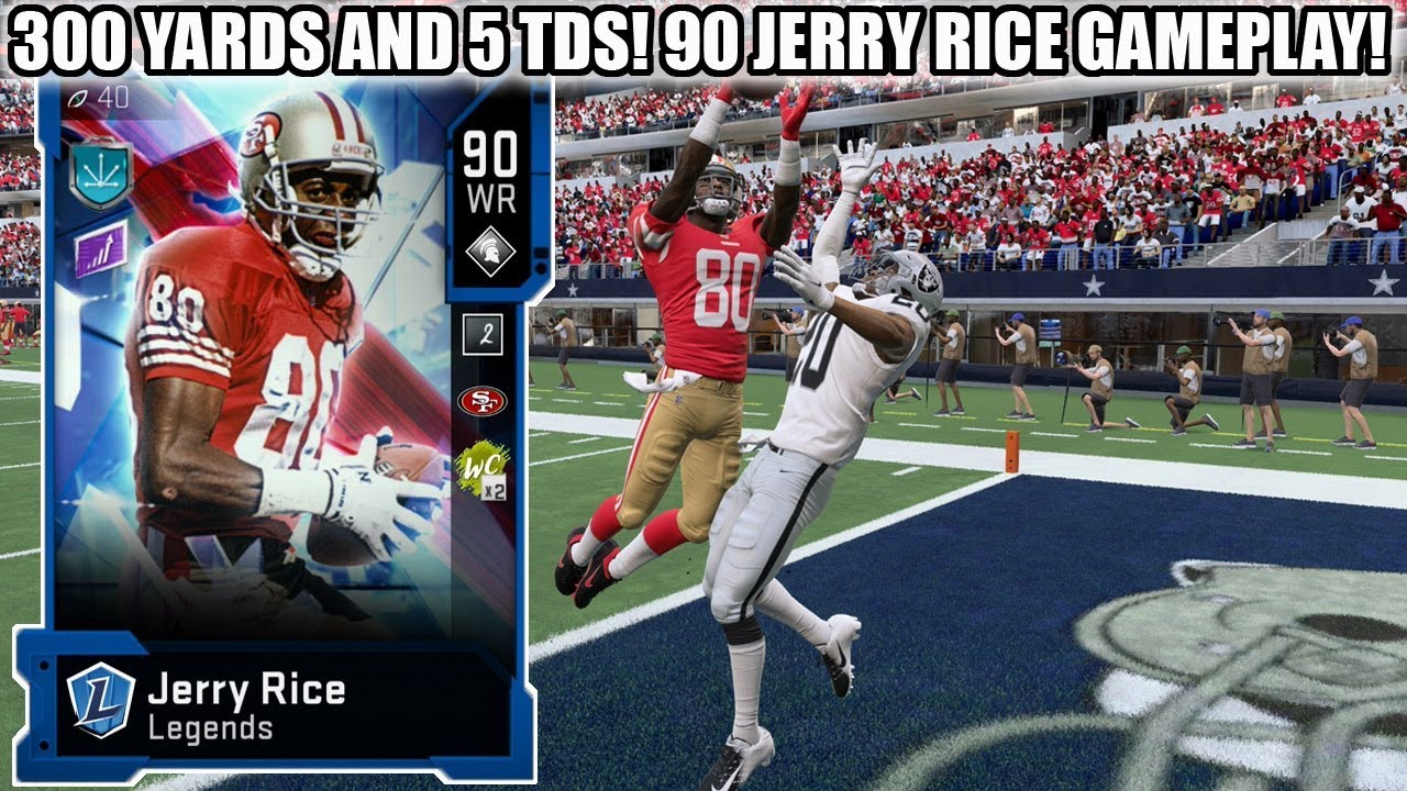 300 YARDS AND 5 TDS! 90 OVERALL LEGEND JERRY RICE GAMEPLAY! | MADDEN 20 ULTIMATE TEAM