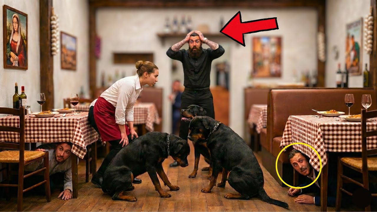 Everyone Feared the Mafia Boss's Rottweilers—Till The Waitress Said One Sentence