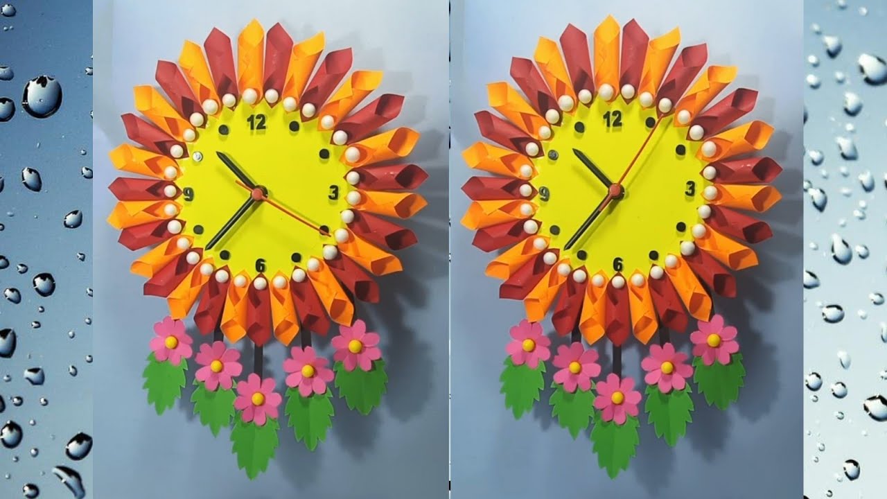Beautiful Diy For Wall Clock / Home Wall Decoration Ideas /Home Making Beautiful Wall Hanging Clock