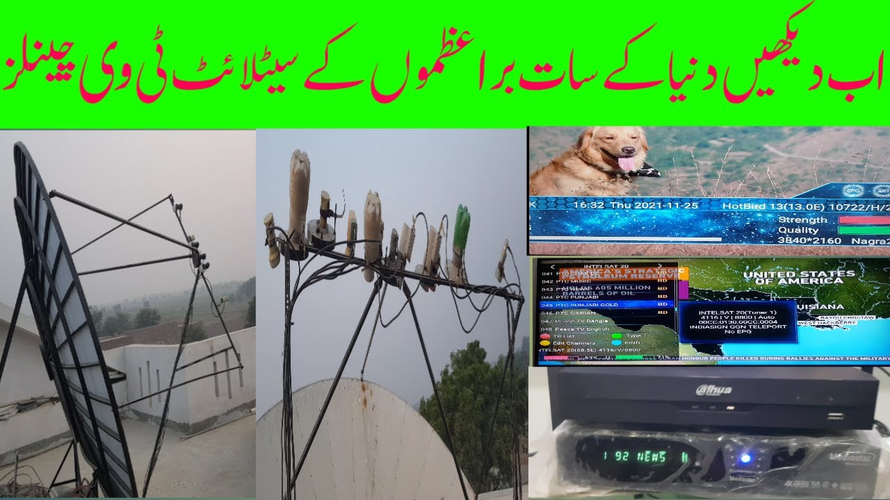 ALL WORLD  SATELLITE DISH ANTENNA TV CHANNELS | تمام دنیا کے سیٹلائٹ ڈش اینٹینا ٹی وی چینلز