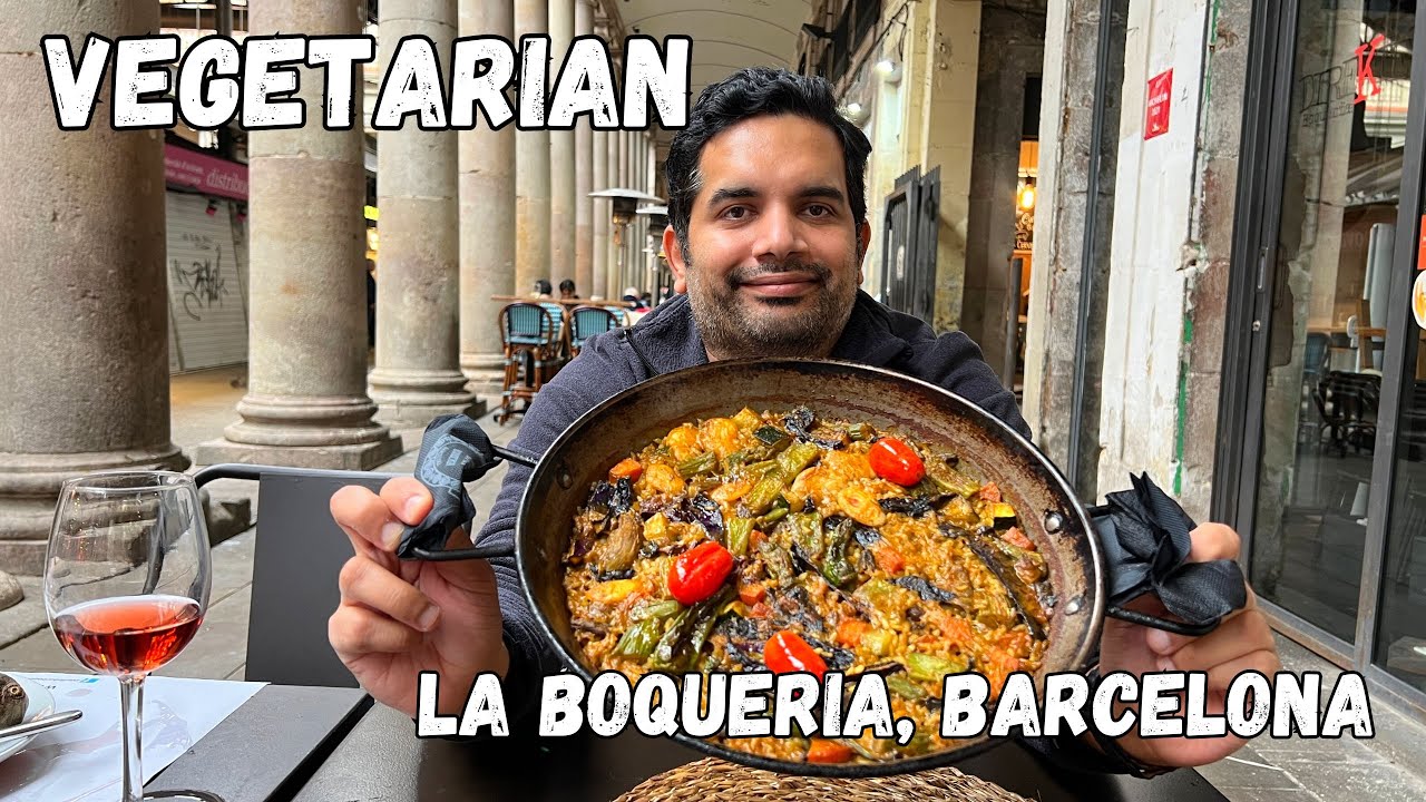 VEGETARIAN Tapas & Spanish Food Finds in Barcelona | La Boqueria Market | Food Vlog