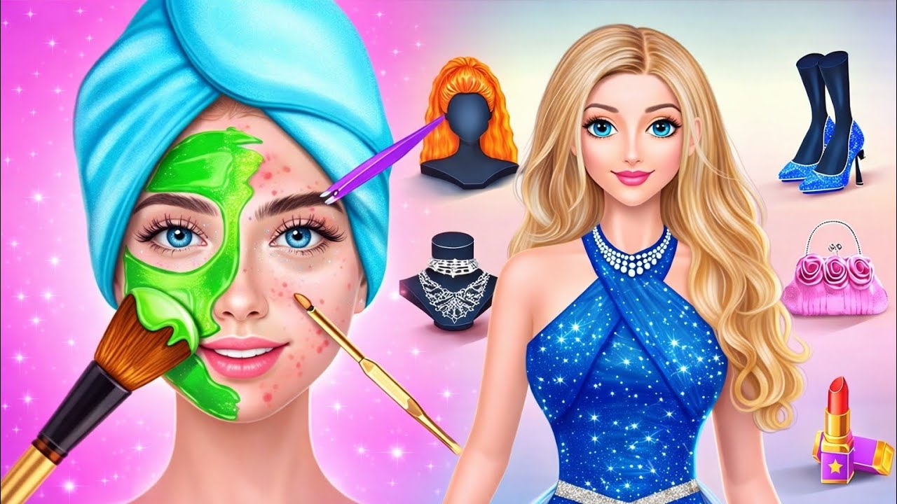“Barbie Makeover: Skin Care, Dress Up & Shoes – Play Fun Girl Fashion Games”