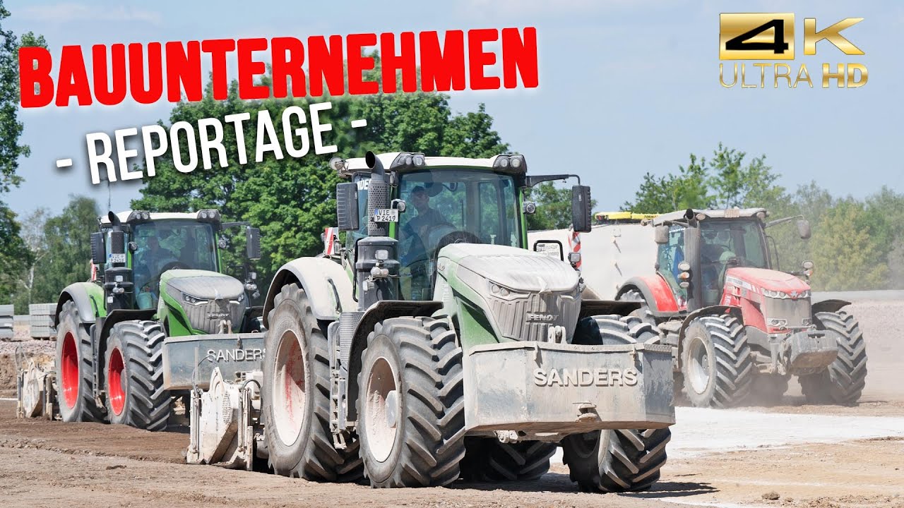 Unterwegs mit Sanders Tiefbau (2x Fendt 1042 Vario + CAT Bagger & Volvo Dumper | Teil 1)