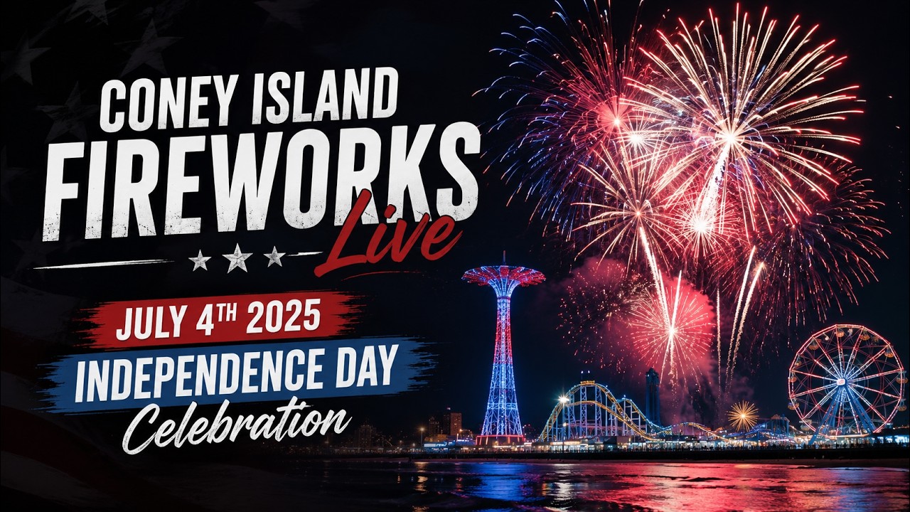 Coney Island Fireworks Live | July 4th 2025 Independence Day Celebration