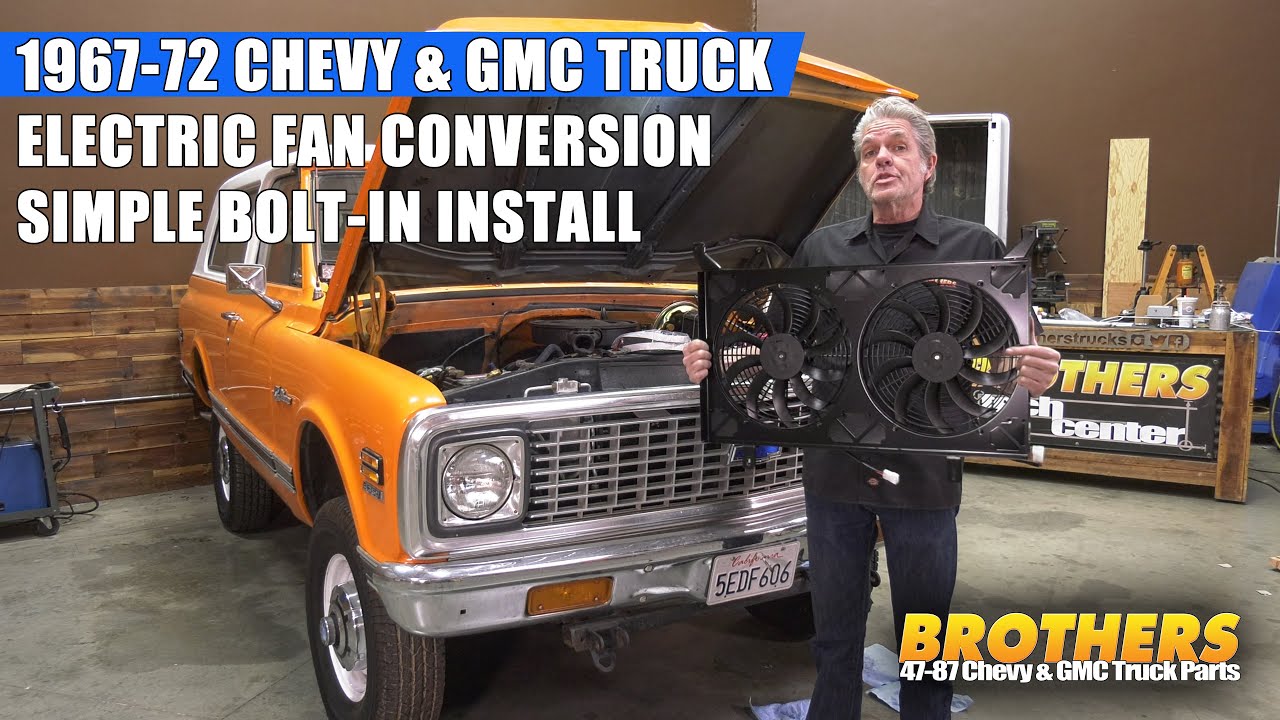 1967-72 Chevy & GMC Truck Dual Electric Radiator Fan Conversion / Bolt-In Easy Upgrade Installation